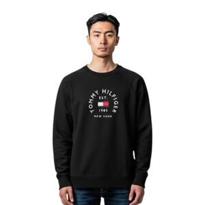 NWT Tommy Hilfiger New York Tommy Logo Sweatshirt Black Size 2XL